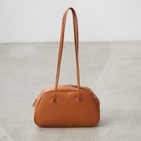 コーヒーブラウンレザーショルダーミニボストンバッグ | Baginning