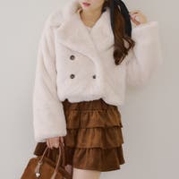 RMAF　NICE CLAUP / OLIVE des OLIVE（リマインドミーアンドフォーエバー　ナイスクラップ　オリーブデオリーブ）のアウター(コート・ジャケットなど)/ファーコート