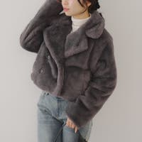 RMAF　NICE CLAUP / OLIVE des OLIVE（リマインドミーアンドフォーエバー　ナイスクラップ　オリーブデオリーブ）のアウター(コート・ジャケットなど)/ファーコート