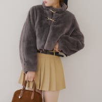 RMAF　NICE CLAUP / OLIVE des OLIVE（リマインドミーアンドフォーエバー　ナイスクラップ　オリーブデオリーブ）のアウター(コート・ジャケットなど)/ファーコート