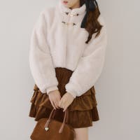 RMAF　NICE CLAUP / OLIVE des OLIVE（リマインドミーアンドフォーエバー　ナイスクラップ　オリーブデオリーブ）のアウター(コート・ジャケットなど)/ファーコート