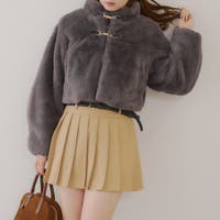 ファーコート グレー/灰色系（レディース） - ファッション通販
