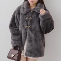 RMAF　NICE CLAUP / OLIVE des OLIVE（リマインドミーアンドフォーエバー　ナイスクラップ　オリーブデオリーブ）のアウター(コート・ジャケットなど)/ファーコート
