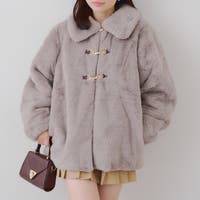 RMAF　NICE CLAUP / OLIVE des OLIVE（リマインドミーアンドフォーエバー　ナイスクラップ　オリーブデオリーブ）のアウター(コート・ジャケットなど)/ファーコート