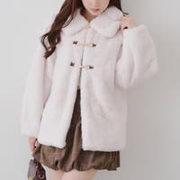 ファーコート ホワイト/白色系（レディース） - ファッション