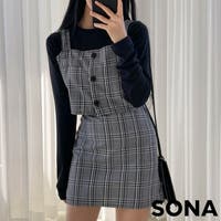3rd Spring | SONYUNARA(ソニョナラ)[SET]チェッククロップビスチェ+ミニスカート