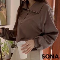 3rd Spring | SONYUNARA(ソニョナラ)ハーフジップアップセミクロップトレーナー