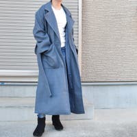 ロングコート ブルー ネイビー 青 紺色系 ファッション通販shoplist ショップリスト