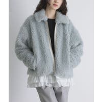 Bibiy LYATAILOREDJACKET 水色ファージャケット ファーコート ブルー・ネイビー/青・紺色系（レディース