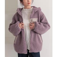 ブルゾン 紫 レディース 古着 リバーシブル ブルゾン ドルマンスリーブ 
