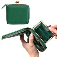二つ折り財布 グリーン・カーキ/緑色系（レディース