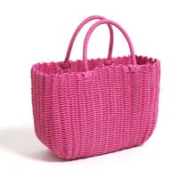 近藤　濃ピンク×薄ピンク かごバッグ レース装飾 カゴバッグ ピンク/桃色系｜レディース｜Shoplist
