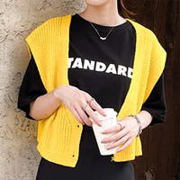 ベスト・ジレ イエロー/黄色系（レディース） - ファッション