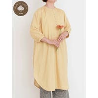 シャツワンピース イエロー/黄色系（レディース） - ファッション通販