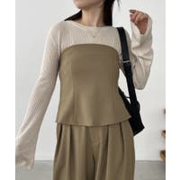 完売❗️TAN トリミングビスチェ