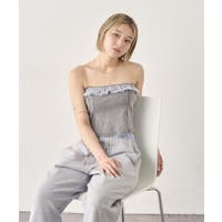 【タグ付き新品未使用】plage FIZZ ベアトップ　グレー Remind me and forever/【人気シリーズ】ヤクタッチハーフZIP