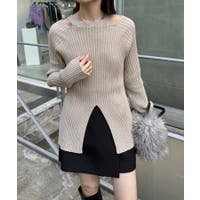 ニット セーター Back slit knit tops  バック スリット ニットトップス レディース 楽天市場】ニット バックスリットの通販