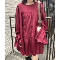 赤いフレア袖ロングワンピース imgrc0088146361.jpg