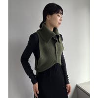 ベスト・ジレ グリーン・カーキ/緑色系（レディース