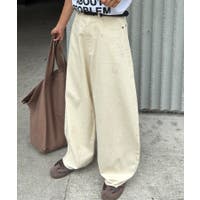 【美品】ハグオーワー⭐︎メランジニットパンツリブニットパンツbeige メランジニットパンツ | HUG O WaR ONLINE STORE