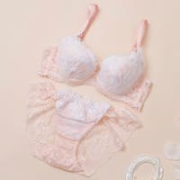 ブラ&ショーツセット ピンク/桃色系（レディース） - ファッション通販