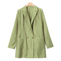 テーラードジャケット グリーン・カーキ/緑色系（レディース）の 