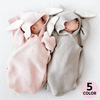 口コミ レビュー おくるみ アフガン フード付き うさぎ ニット 耳付き 子供服 ベビー服 赤ちゃ Plusnao プラスナオ キッズファッション通販shoplist ショップリスト