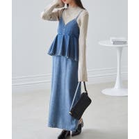 キャミワンピース ブルー・ネイビー/青・紺色系（レディース