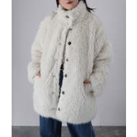 ファーコート ホワイト/白色系（レディース） - ファッション