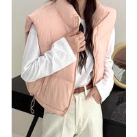 ダウンベスト ピンク/桃色系（レディース） - ファッション通販