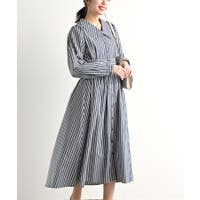シャツワンピース ブルー・ネイビー/青・紺色系(レディース)の ...