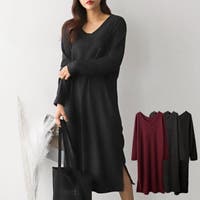 口コミ レビュー ワンピース レディース ロング丈 ワンピース 長袖 ワンピース レディース Vネ Vivid Lady ビビッドレディー レディースファッション通販shoplist ショップリスト