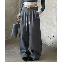 ワイドパンツ グレー/灰色系（レディース） - ファッション通販