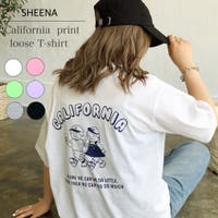 SHEENA  | CALIFORNIAプリントルーズTシャツ　春　夏　韓国　韓国ファッション　Tシャツ　トップス　ルーズ　オーバー　BIG　ビッグ　ゆったり　プリント　ストリート　カジュアル　