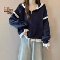 パーカー ブルー・ネイビー/青・紺色系(レディース)のおすすめ パーカー ブルー・ネイビー/青・紺色系(レディース)のおすすめ