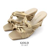 Ameri ゴールド ミュール L 24.5-25cm相当 AMERI VINTAGE｜アメリビンテージ（レディース）のサンダル（ミュール