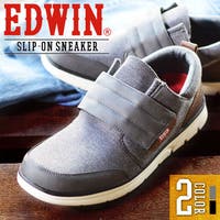 ShoeSquare | EDWIN エドウィン スリッポン メンズ スニーカー ベルクロスニーカー カジュアルシューズ ローカット サイドゴア 軽量 ストレッチ 幅広 屈曲 マジックテープ