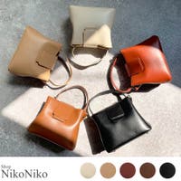 ShopNikoNiko | 冬新作 レザー調スクエアバッグ バッグ 鞄 ショルダー スクエア ハンド レザー調 シンプル レディース 韓国ファッション
