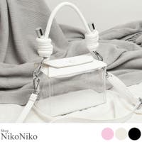 ShopNikoNiko | 冬新作 スクエアクリアバッグ 鞄 バッグ PVC クリア ハンド　ショルダー レディース 韓国ファッション