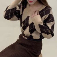 レディースアーガイルニット ファッション通販shoplist ショップリスト