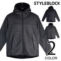 Style Block MEN | パーカー フルジップパーカー ジップアップ メッシュ ボンディング フード アウター メンズ チャコール ブラック 春先行