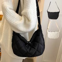 STYLEBLOCK | ショルダーバッグ キルティング 斜めがけ 小さい 無地 シンプル バッグ 鞄 レディース ホワイト ブラック
