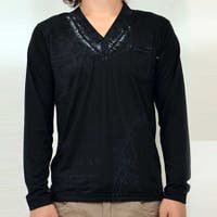 Style Block MEN | ロンT ロングTシャツ カットソー ポケット付き Vネック プリント Tシャツ メンズファッション メンズ ロング tシャツ トップス
秋冬