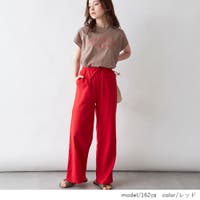 レディースパンツ ズボン レッド 赤色系 ファッション通販shoplist ショップリスト
