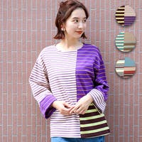 レディースカラフル ボーダー トップス ファッション通販shoplist ショップリスト