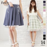Fetch | きれいめ Wレースアップ大人 可愛い ミニスカート 人気 フリルスカート 膝上スカート 黒 キレイめ 韓国 韓国ファッション 風 レディース