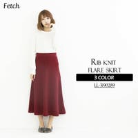 Fetch | ニット きれいめ フレアスカート 人気 黒 ニットスカート キレイめ 韓国 韓国ファッション 風 レディース