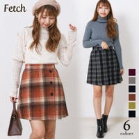 Fetch | チェック 大人 可愛い スカート きれいめ ミニスカート 人気 スカート 膝上 台形 キレイめ 韓国 韓国ファッション 風 レディース