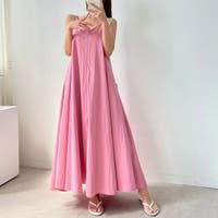 キャミワンピース ピンク/桃色系（レディース） - ファッション