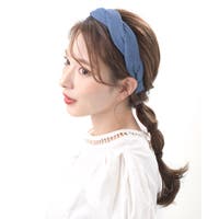 カチューシャ ブルー・ネイビー/青・紺色系（レディース